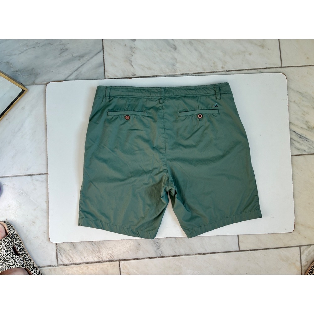 Tailor Vintage Greenwich Slim Fit Shorts Mens 36 Sage Green Comfort Stretch 8in - Picture 11 of 11